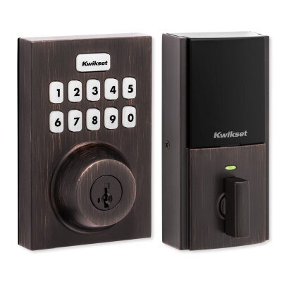 Kwikset Home Connect 620 Smart Lock, Z-Wave 700 Long Range, Contemporary with Deadbolt, Venetian Bronze